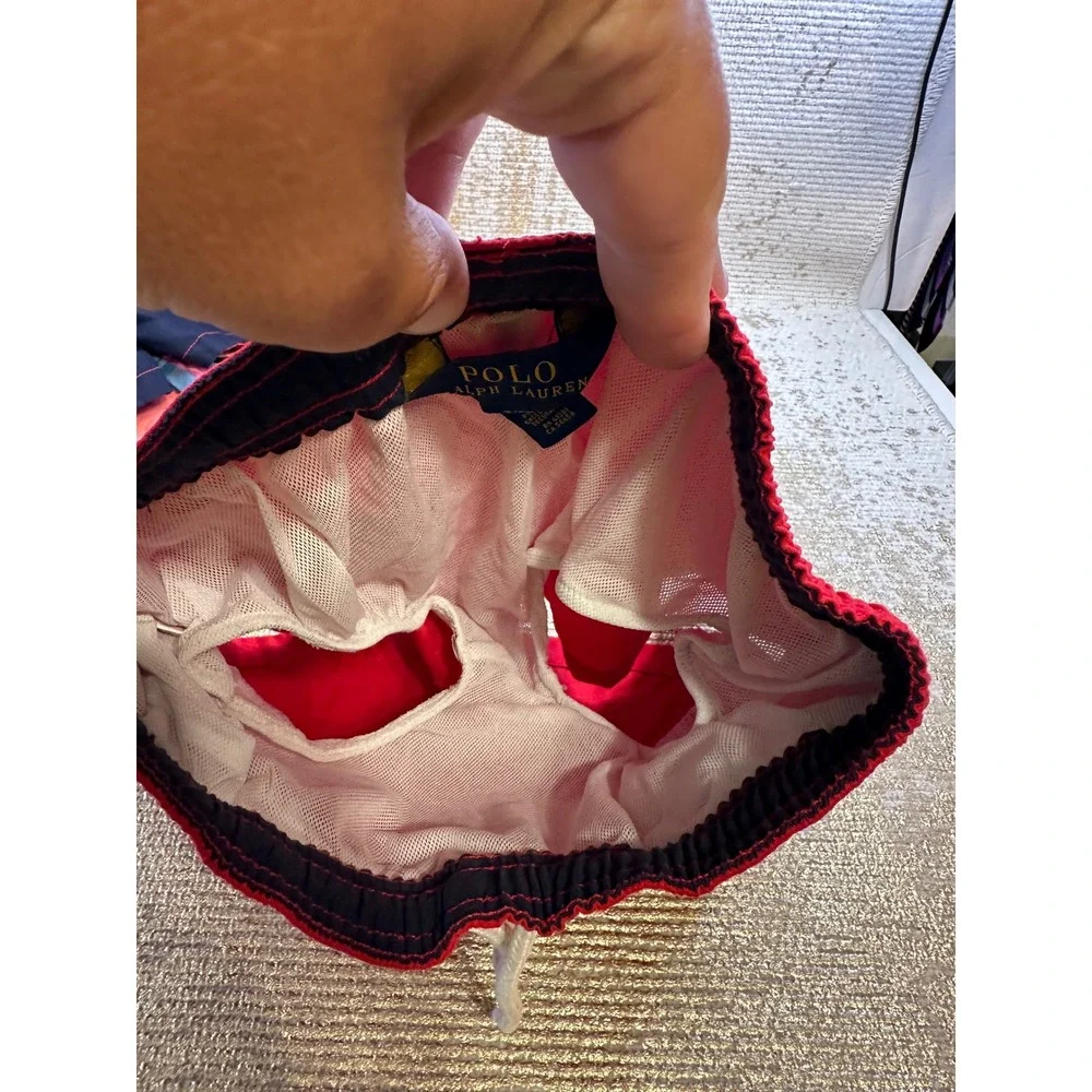 POLO RALPH LAUREN Toddler Boy Preppy Plaid Swim Trunks Bundle Summer Vacation 3T